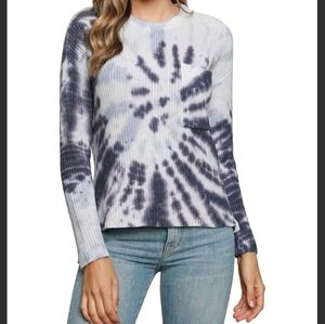 Belldini Blue Tie Dye Sweater Pullover Long Sleeve Knit Nordstrom New Women’s